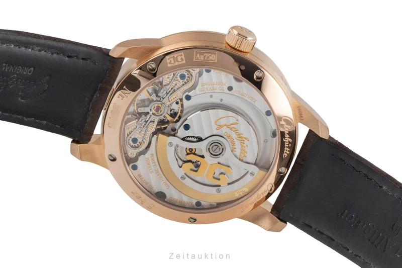 Glashütte PanoMaticLunar 18 ct red gold automatic men's watch 90-02-45-35-04 LP: 21500EUR [2600547]