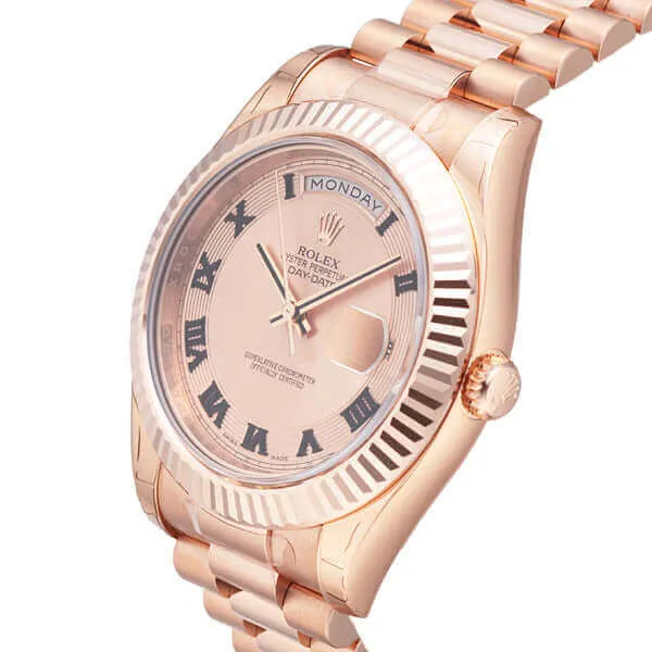 Rolex Day-Date II 218235 Pink Römisch Everose-Gold