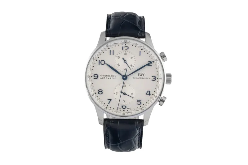 IWC Portugieser chronograph steel automatic men's watch IW371446 LP: 9100EUR [2507174]