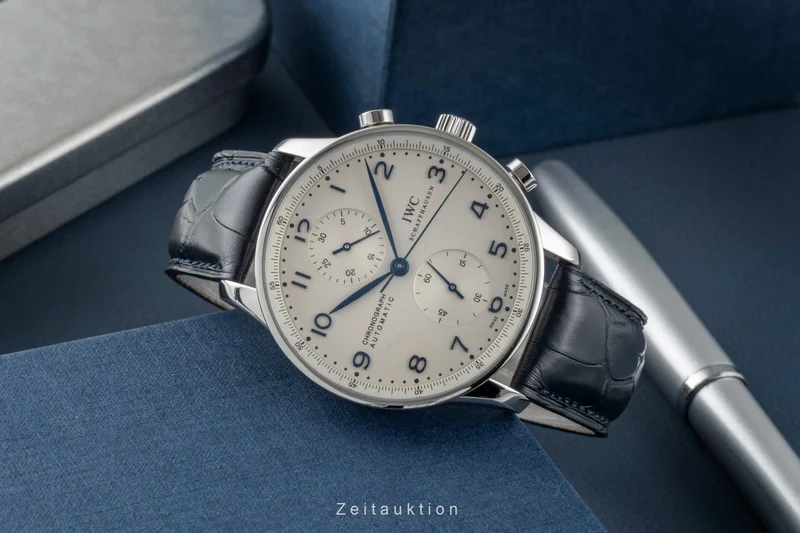 IWC Portugieser chronograph steel automatic men's watch IW371446 LP: 9100EUR [2507174]