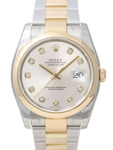 Rolex Datejust 36 116203 Stahl Gold Silber Diamant