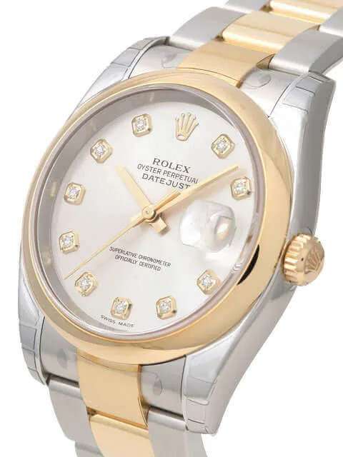 Rolex Datejust 36 116203 Stahl Gold Silber Diamant