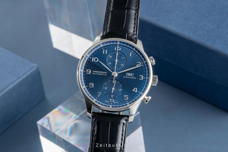 IWC Portugieser chronograph steel automatic men's watch IW371606 LP: 9100EUR [2600329]