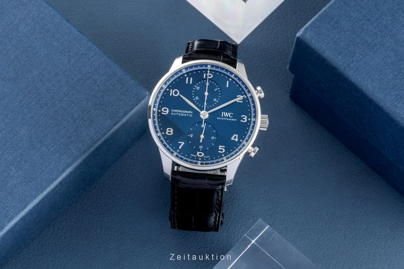 IWC Portugieser chronograph steel automatic men's watch IW371606 LP: 9100EUR [2600329]