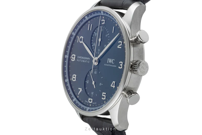 IWC Portugieser chronograph steel automatic men's watch IW371606 LP: 9100EUR [2600329]