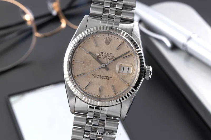 Rolex Datejust steel / white gold automatic men's watch 16014 Vintage [2600380]