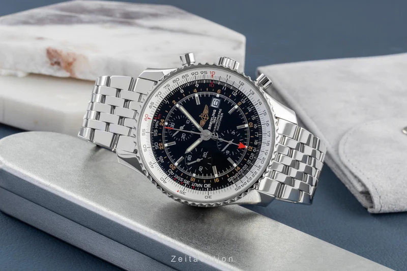 Breitling Navitimer World chronograph steel automatic men's watch A24322 [2600545]