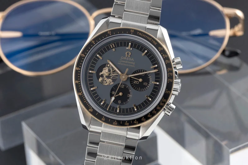 Omega Speedmaster Moonwatch chronograph steel / gold manual winding men's watch 310.20.42.50.01.001 Limited [2600403]