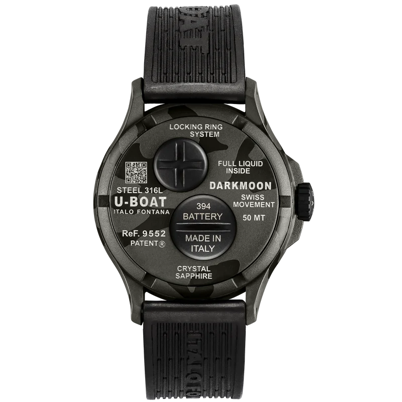 U-Boat Darkmoon 40 BK Grey Curved Camouflage
