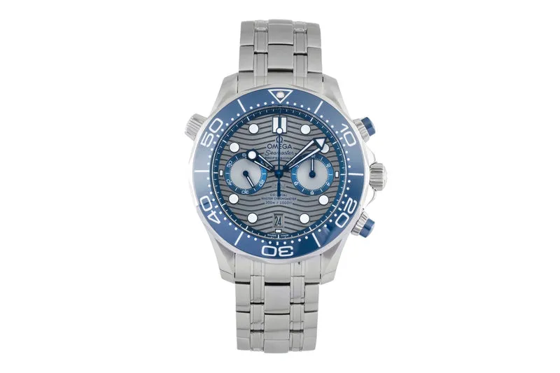 Omega Seamaster chronograph steel automatic men's watch 210.30.44.51.06.001 LP: 9300EUR [2600433]