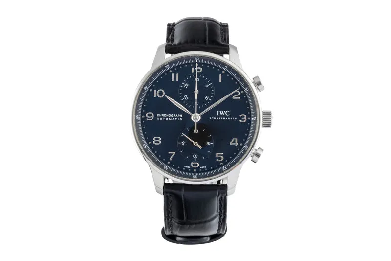 IWC Portugieser chronograph steel automatic men's watch IW371447 LP: 9100EUR [2600367]