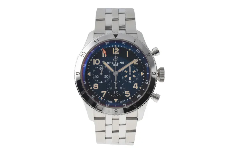 Breitling Super Avi chronograph steel automatic men's watch AB04453A1B1A1 LP: 11500EUR [2600453]
