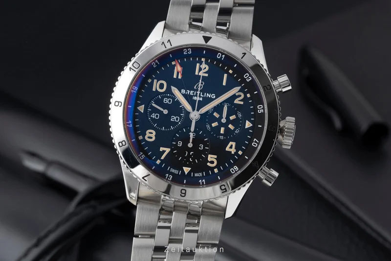 Breitling Super Avi chronograph steel automatic men's watch AB04453A1B1A1 LP: 11500EUR [2600453]