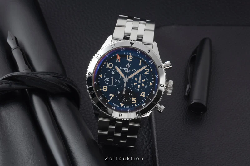 Breitling Super Avi chronograph steel automatic men's watch AB04453A1B1A1 LP: 11500EUR [2600453]