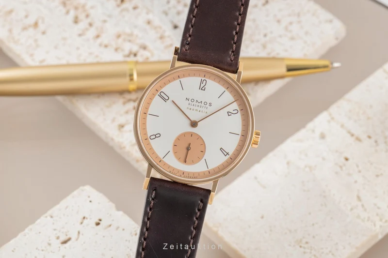 Nomos Neomatik 18 ct red gold automatic men's watch 160.S1 LP: 8600EUR Limited [2600443]