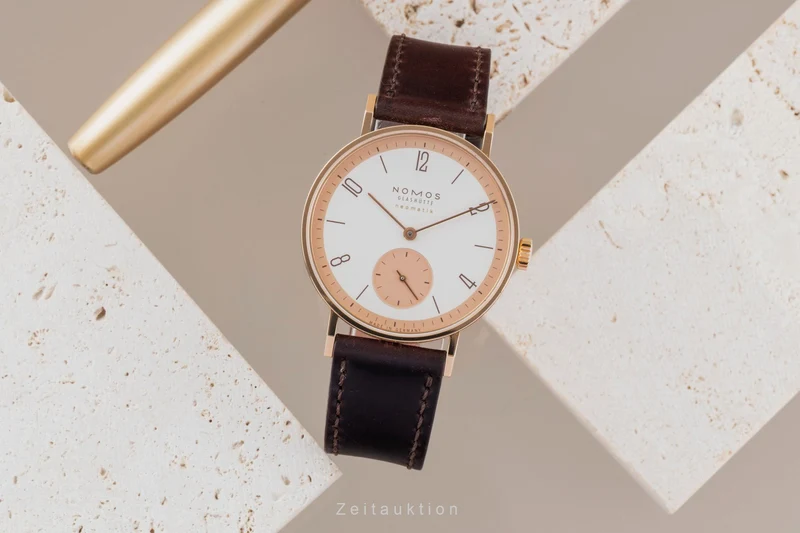 Nomos Neomatik 18 ct red gold automatic men's watch 160.S1 LP: 8600EUR Limited [2600443]