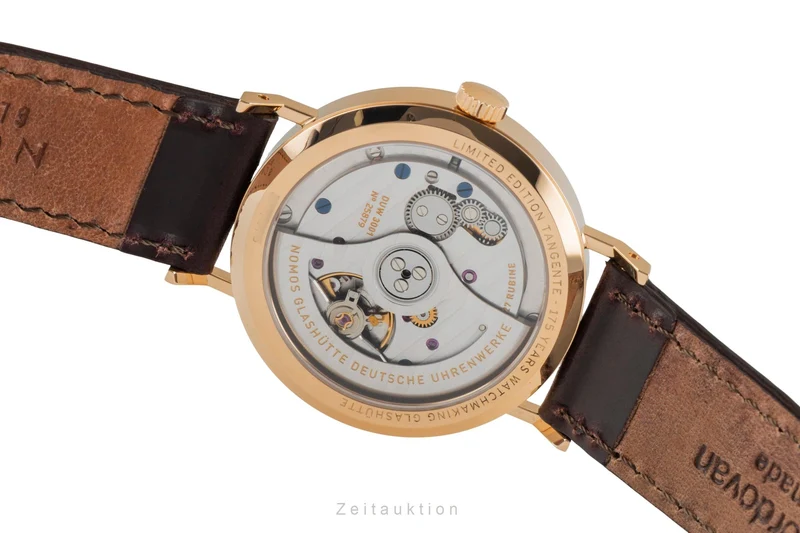 Nomos Neomatik 18 ct red gold automatic men's watch 160.S1 LP: 8600EUR Limited [2600443]