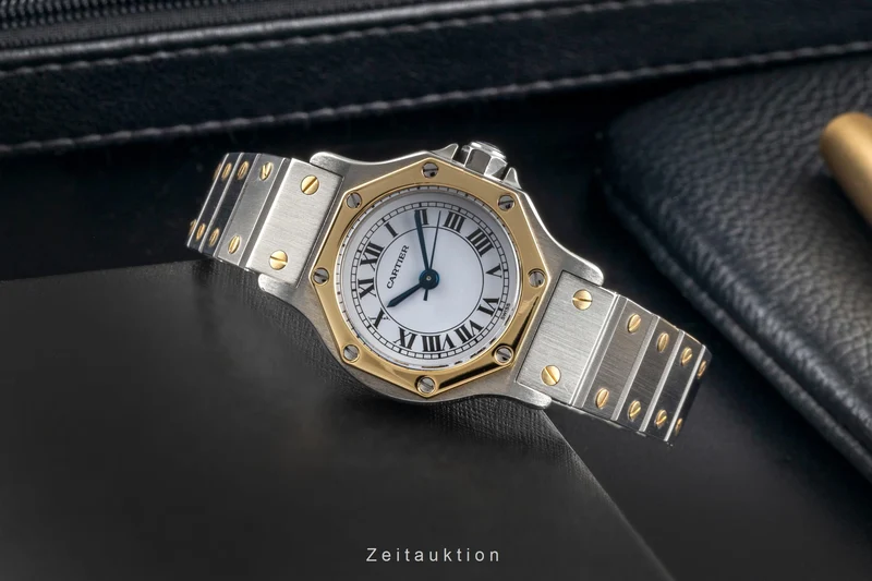 Cartier Santos steel / gold automatic women's watch 0907 [2506010]