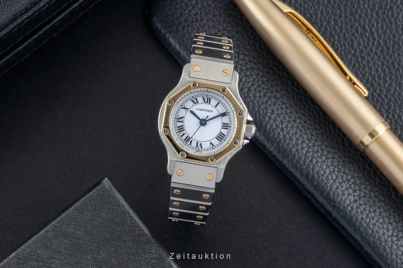 Cartier Santos steel / gold automatic women's watch 0907 [2506010]