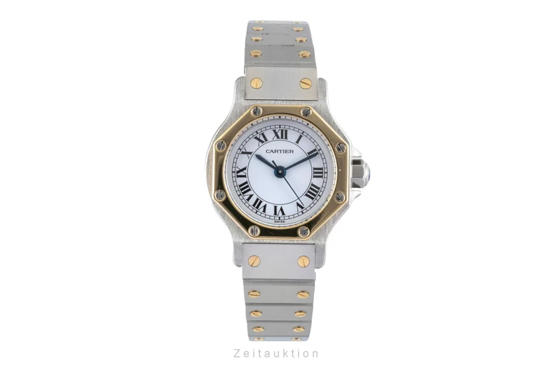 Cartier Santos steel / gold automatic women's watch 0907 [2506010]