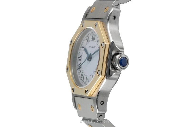 Cartier Santos steel / gold automatic women's watch 0907 [2506010]