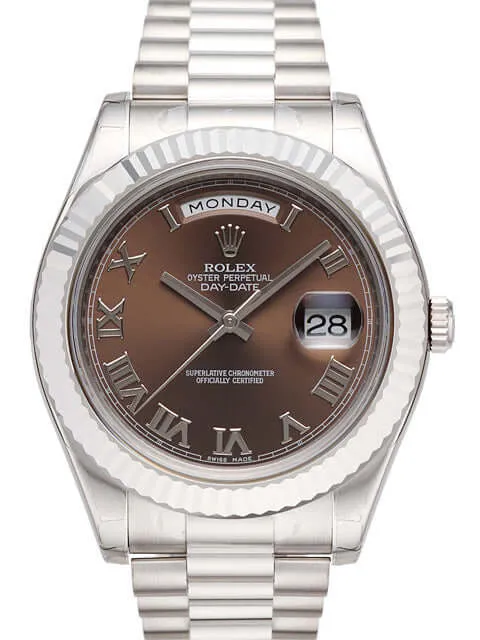 Rolex Day-Date II 218239 Weißgold Bronze Römisch