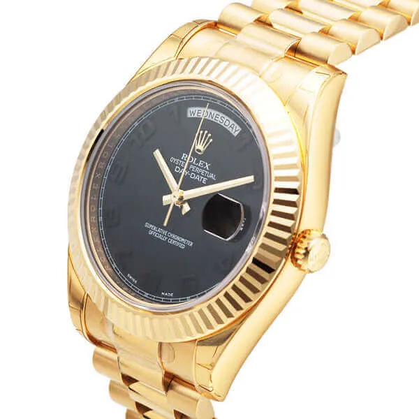 Rolex Day-Date II 218238 Gelbgold Grau Arabisch