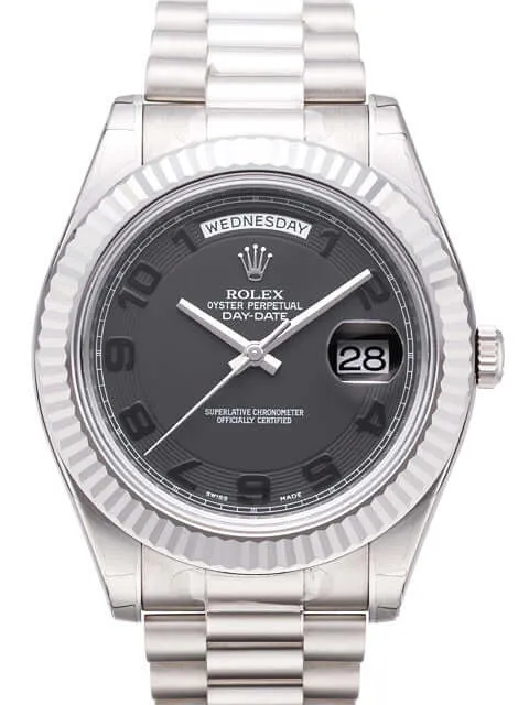 Rolex Day-Date II 218239 Weißgold Grau Arabisch