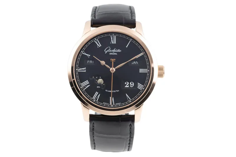 Glashütte Senator 18 ct red gold automatic men's watch 100-02-25-05-05 [2600546]