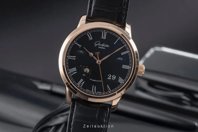 Glashütte Senator 18 ct red gold automatic men's watch 100-02-25-05-05 [2600546]