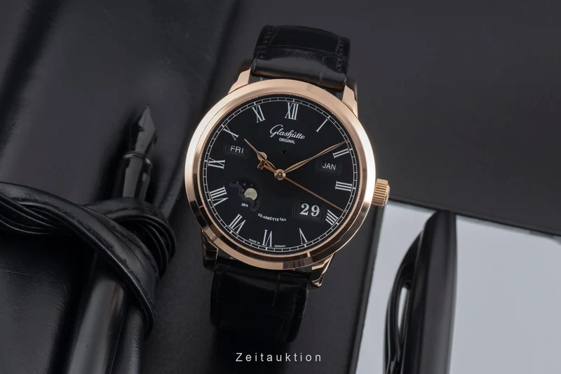 Glashütte Senator 18 ct red gold automatic men's watch 100-02-25-05-05 [2600546]