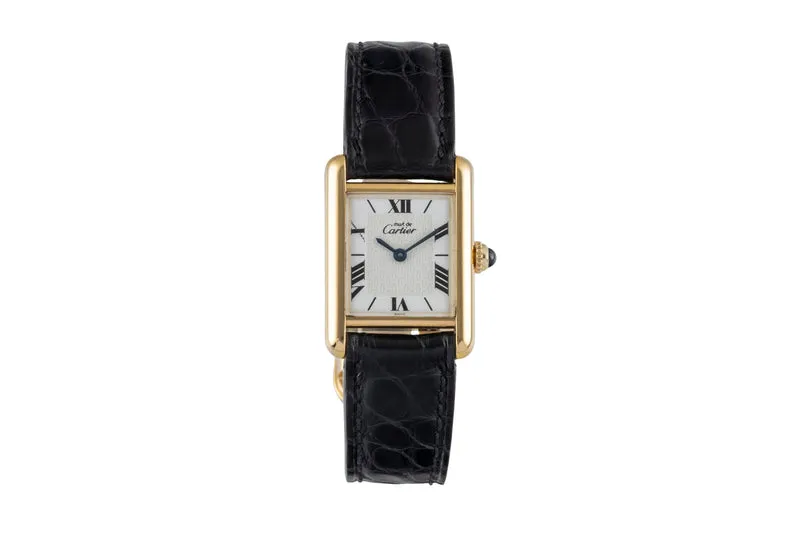 Cartier Tank silver-gilt quartz women's watch W1009654 [2600475]