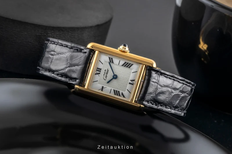 Cartier Tank silver-gilt quartz women's watch W1009654 [2600475]