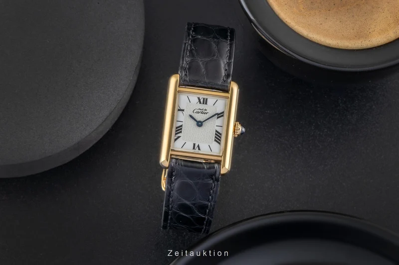 Cartier Tank silver-gilt quartz women's watch W1009654 [2600475]