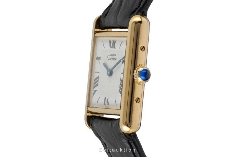 Cartier Tank silver-gilt quartz women's watch W1009654 [2600475]