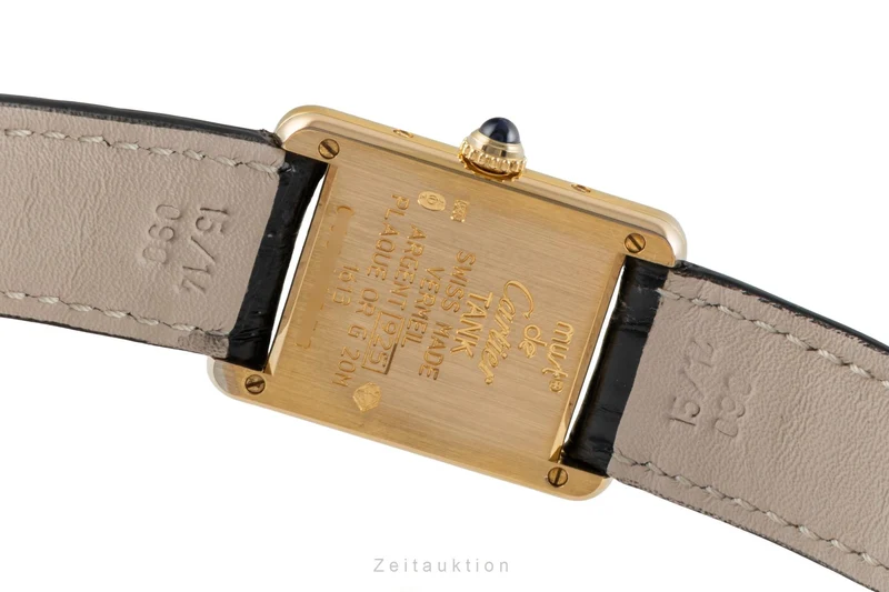 Cartier Tank silver-gilt quartz women's watch W1009654 [2600475]