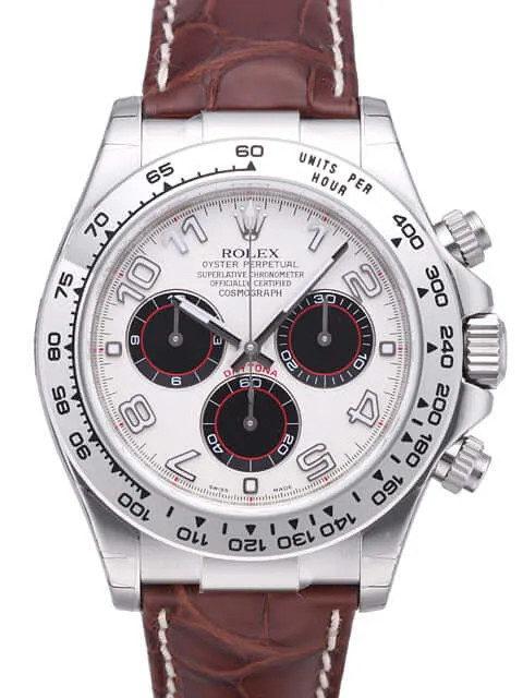 Rolex Cosmograph Daytona 116519 Weißgold Leder Braun Race