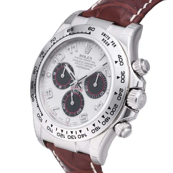Rolex Cosmograph Daytona 116519 Weißgold Leder Braun Race