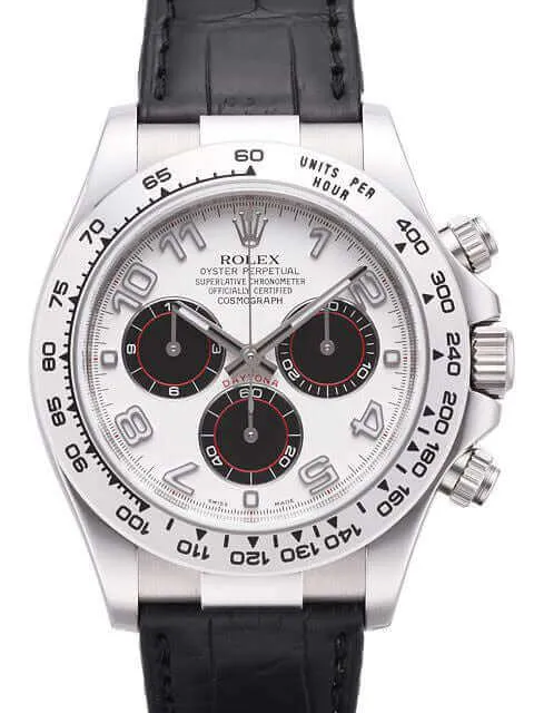 Rolex Cosmograph Daytona 116519 Weißgold Leder Race