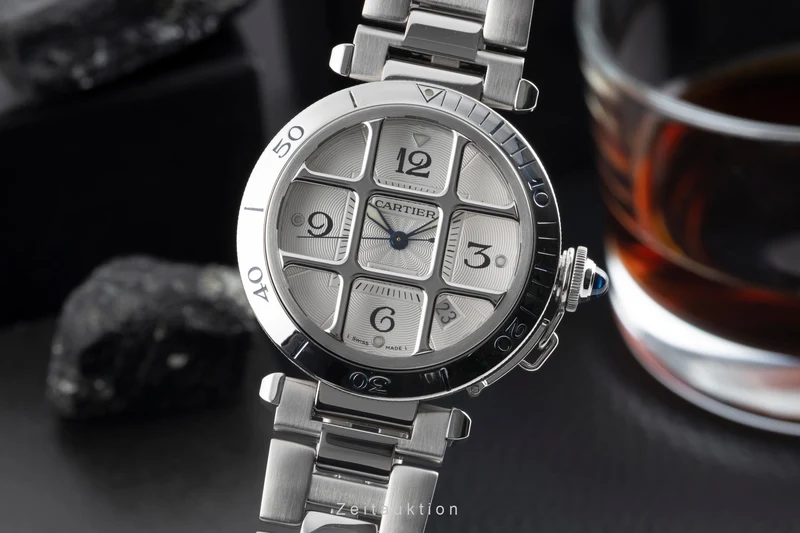 Cartier Pasha steel automatic men's watch W31040H3 [2600315]