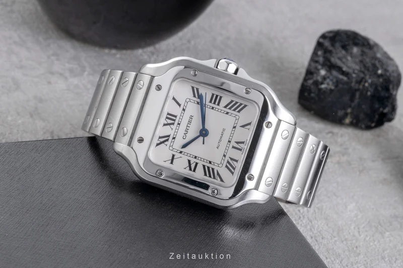 Cartier Santos steel automatic men's watch WSSA0010 LP: 8850EUR [2506868]