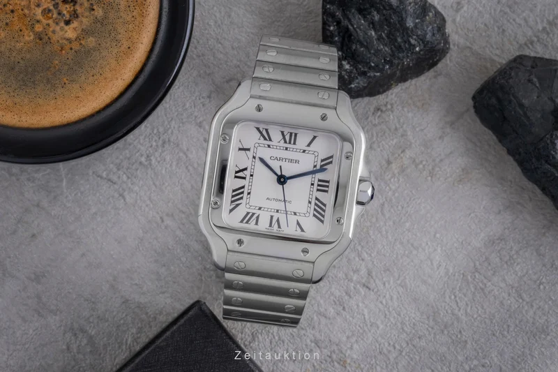 Cartier Santos steel automatic men's watch WSSA0010 LP: 8850EUR [2506868]