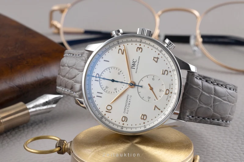 IWC Portugieser chronograph steel automatic men's watch IW371604 LP: 9100EUR [2507377]