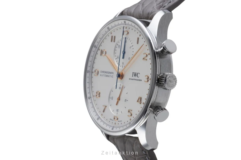 IWC Portugieser chronograph steel automatic men's watch IW371604 LP: 9100EUR [2507377]