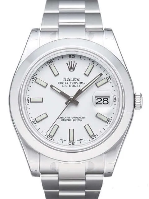 Rolex Datejust II 41 Stahl 116300 Weiß Index