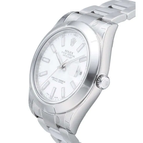 Rolex Datejust II 41 Stahl 116300 Weiß Index