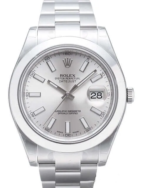 Rolex Datejust II 41 Stahl 116300 Silber Index