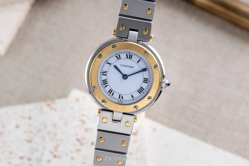 Cartier Santos Ronde steel / gold quartz women's watch 8191 [2505526]
