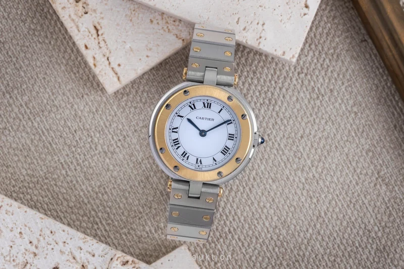 Cartier Santos Ronde steel / gold quartz women's watch 8191 [2505526]