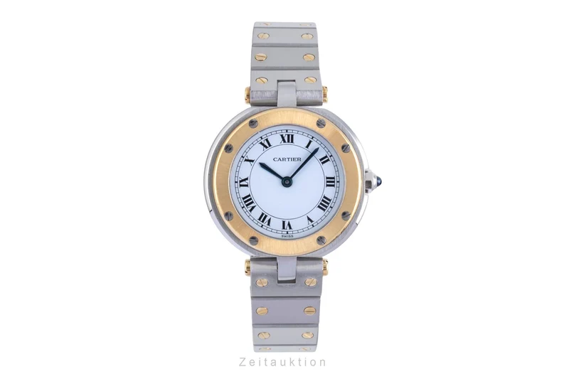 Cartier Santos Ronde steel / gold quartz women's watch 8191 [2505526]